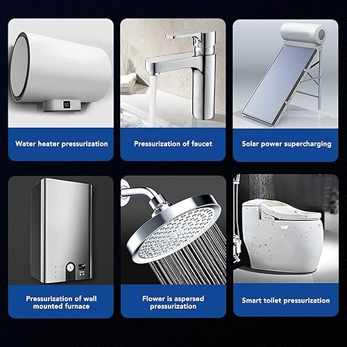 Pwshymi DC 24 V Pompa Acqua Booster Automatica, 65Pa Pompa Aumento Pressione Acqua per Rubinetto Doccia Casa Cucina - Honorern