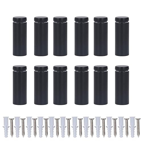 12 Pezzi di Distanziatori a Vite in Acciaio Inossidabile 19x50 mm per Chiodi in Vetro e Acrilico Ideali per Installazioni Sicure e Eleganti - Honorern