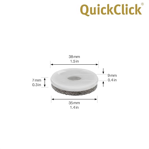 WAGNER QuickClick® Inserti di feltrini di ricambio I Set da 8 inserti di feltrini di ricambio sostituibili - feltro di lana ULTRASOFT - diametro Ø 30 mm - per base Ø 30 mm - Fatto in DE - 15829500 - Honorern