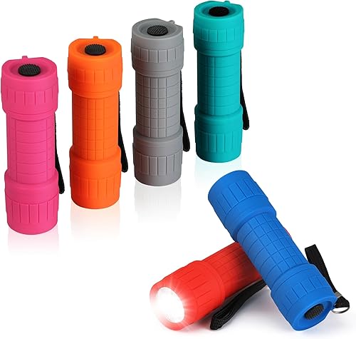 Torcia a LED, Set Mini Torcia da 6 Pezzi, Torcia Tascabile Colorata, Ottimo Regalo, Ideale per Campeggio, Attività all'Aperto e Feste [Classe Di Efficienza Energetica A+++] - Honorern