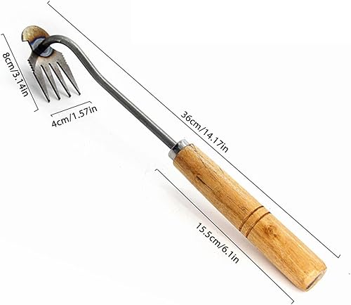Rastrello Elimina Erbacce | Strumento Per Sarchiatore Da Giardino | Strumento Per Sarchiatore Manuale,Estirpatore Di Erbacce Da Giardino Sarchiatrice , Strumento Per Rimuovere I Denti Di Leone - Honorern