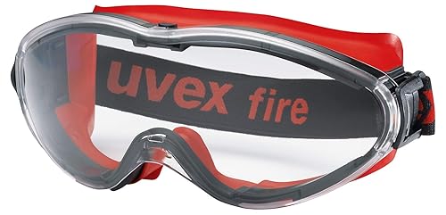 Uvex Ultrasonic Vollsichtschutzbrille - Supravision Excellence - Transparent/Schwarz-Rot - Honorern