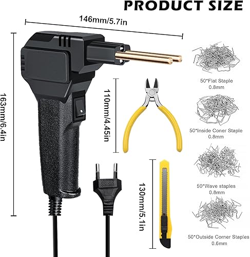 50W Saldatura Plastica Macchina, Saldatura Plastica, Kit di Saldatura in Plastica, con 200 Chiodi di Saldatura, Saldatrice per Riparazione Di Parti In - Honorern