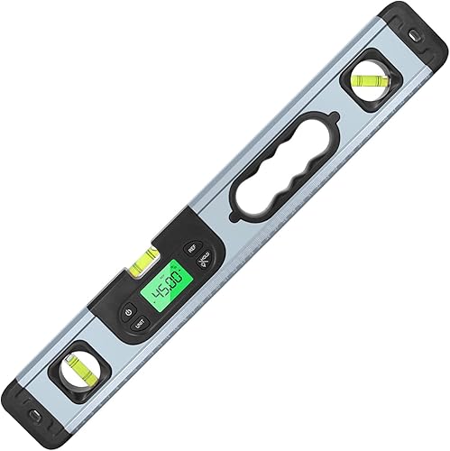 Strumento livellatore, display a LED retroilluminato, livello siluro digitale, facile da leggere, livella a bolla a bolla da 50 cm, goniometro elettronico intelligente, inclinometro, display digitale, - Honorern