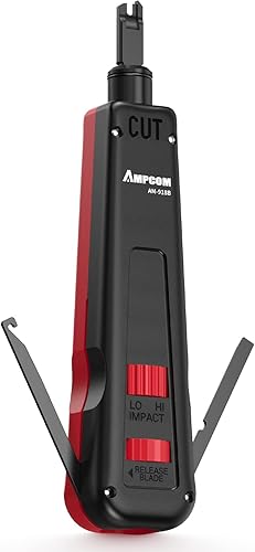 AMPCOM AM-918B - Strumento di perforazione RJ45 con gancio per cavi - Honorern