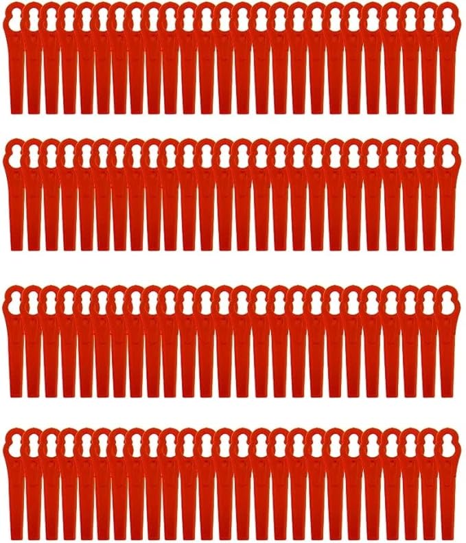 100 coltelli di ricambio per erba, in plastica, 83 mm, lame per tagliaerba senza fili, ricambio per tagliaerba a batteria E-inhell - Honorern