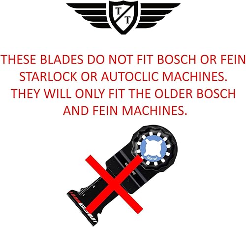 10 x 44 mm TopsTools UN44B_10 Lame da taglio per metalli compatibili con Bosch Fein (non StarLock) Makita Milwaukee Einhell Ergotools Hitachi Parkside Ryobi Worx Workzone Accessori multifunzione - Honorern