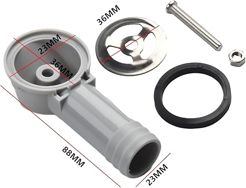 Lavabo per tubi di troppopieno,Per lavabo da cucina Giunto di conversione foro di troppopieno rotondo 125351,Giunto per tubo di troppopieno per lavello da cucina,Giunto di conversione foro di - Honorern