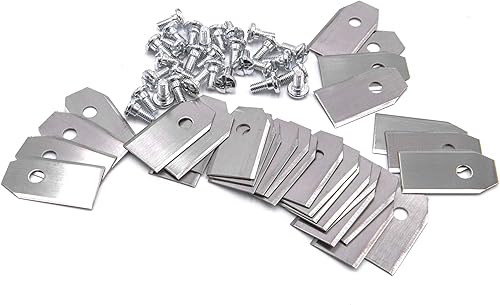 30x Lama di Ricambio Compatibile con Kress Mission Nano KR101E tagliaerba - Argento, in Acciaio - Honorern