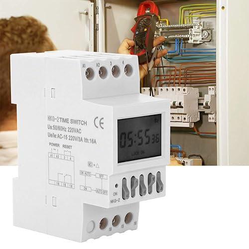 Relè temporizzatore, AC220V 50/60Hz NKG-2 Interruttore di controllo del tempo, 3A Tipo di guida Relè interruttore campanello della fabbrica della scuola, Controller timer Timer elettrico, Batteria a b - Honorern