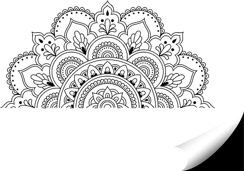 Grandora W5590 - Adesivo da parete per soggiorno, motivo mandala, 75 x 38 cm, colore: oro - Honorern