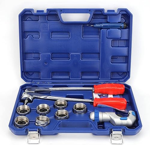 Strumento di Svasatura Manuale Del Tubo Espansore di Tubi di Rame Kit di dilatazione Del Tubo Con Teste di Espansione Tagliabordi per Tubi di Alluminio Elettrodomestici - Honorern