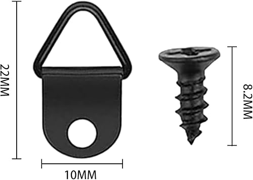 30pcs gancio a triangolo, Attaccaglie per Quadri,Gancetti Con Viti,QuadriTriangolo Anello Gancio da Parete，per Appendi Quadro per Cornici per Foto Immagini Appese (Nero) - Honorern