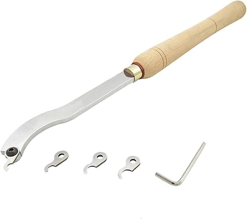 Scalpello, Set Di Scalpelli per Tornitura Del Legno, Strumento per Troncatura con Manico in Legno ad Anello con 4 Tipi Di Estremità, Set Di Scalpelli per Tornio per la Lavorazione Del Legno - Honorern