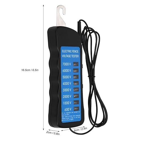 Recinzione Elettrica Tester di Tensione Recinzione Elettrica Fault Finder Ad Alta Tensione da 600 a 7000 V Rilevatore di tensione multi luce portatile per recinzione di alimentazione agricola - Honorern
