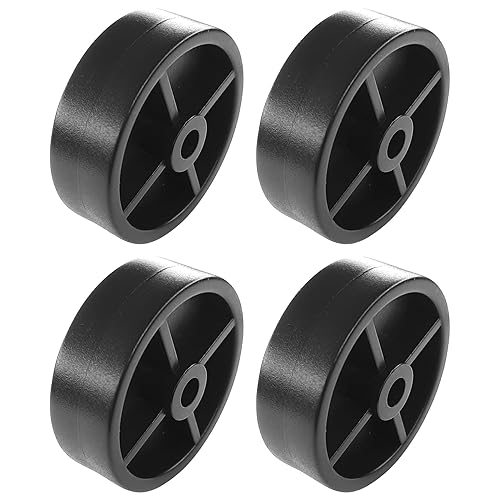 4x ruote plastica 45mm nero rotelle mobili dura carrello piccole guardaroba cassetto letto porta scorrevole - Honorern