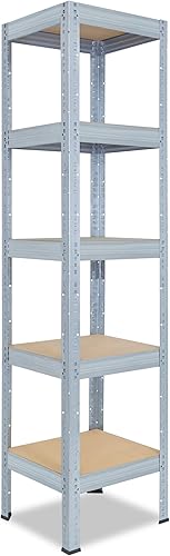 shelfplaza® 180x90x45cm PRO Scaffale metallo per carichi pesanti zincato con 5 ripiani con 200kg capacità di carico/Scaffali in metallo per garage come scaffali per ripostiglio o officina - Honorern