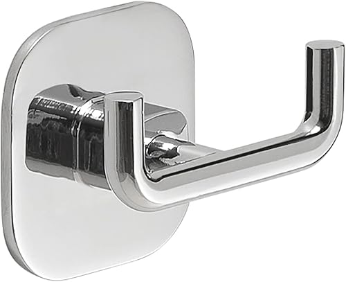 Gedy G-Teide Appendiabiti da Parete, Misure: 5,3X6,5X4,1 CM, Appendi Abiti in Acciaio Inox e Cromall, Finitura cromata, Fissabile con Biadesivo 3m, Design R&S, 2 Anni di Garanzia, Cromo - Honorern