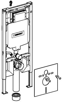 Geberit 111.795.00.1 Duofix Italia Sigma 8 per Vaso Sospeso, Grigio - Honorern