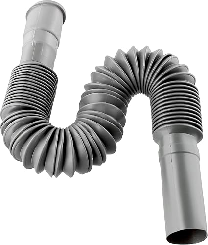 Tubo di Scarico Flessibile ed Espandibile, Tubo Angolare in Plastica, Prolunga per Cucina, Bagno, Lavandino - Honorern