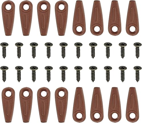100pz Clip per Hardware di Supporto per Cornici con 100pz Viti Set di Fermagli Bottoni Girevoli Clip Supporto Bottoni Girevoli per Cornici per Appendere Immagini Disegni, Marrone - Honorern