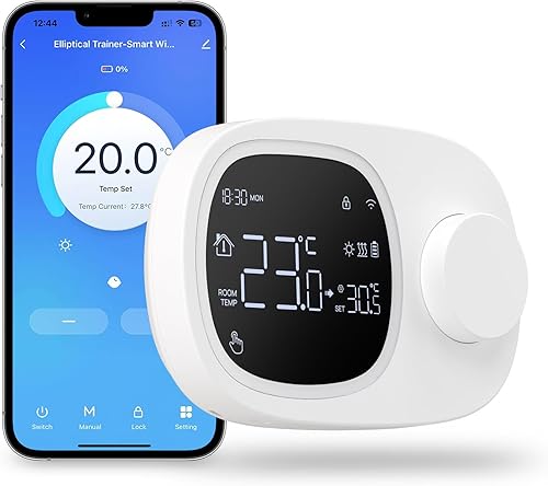 Smart Wi-Fi Termostato per caldaia a gas con riscaldamento e raffreddamento.Termostato da parete, funzionamento a batteria, montaggio a parete.Supporta Alexa, Google Home controllo vocale e - Honorern