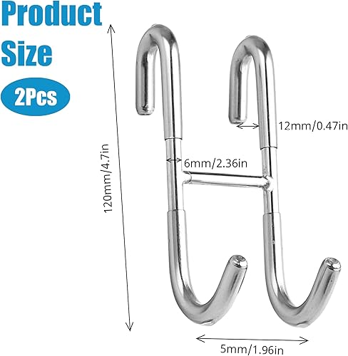 2 Pezzi Gancio Accappatoio Doccia, Appendi Accappatoio Bagno, Ganci per Termoarredo Bagno, Porta Accappatoio da Bagno per Tergicristallo per Doccia - Honorern