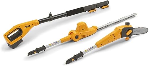STIGA Multitool a Batteria MT 100e Kit, Tagliasiepi e Potatore con Prolunga Telescopica, Per Altezze Elevate e Lavori Facili e Veloci, Batteria e Caricatore Inclusi - Honorern