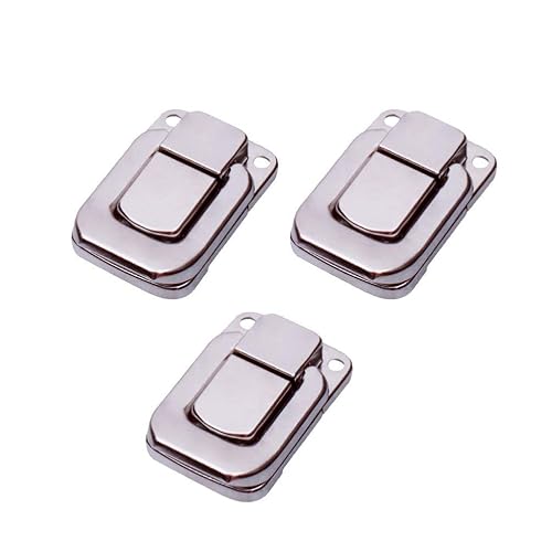 DOITOOOL - 3 chiusure a levetta in ferro per bagagli in legno con fibbia per chitarra, chiusura a gancio (come da immagine) - Honorern