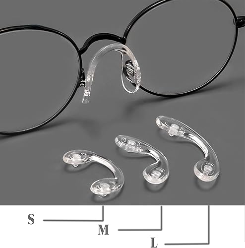 Naselli Antiscivolo per Occhiali,Cuscinetti Nasali Avvitabili per Occhiali Silicone Forma U,Kit di Riparazione Occhiali con Viti Cacciavite,3 diverse dimensioni adatte per occhiali e occhiali da sole - Honorern
