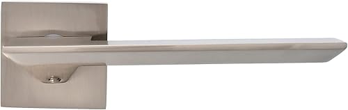 Amig - Set di maniglie per porte | Mod. ZAHORA | 52 x 146 mm | Con bocallave | Design elegante e semplice | Impugnatura ergonomica | Alluminio satinato - Honorern