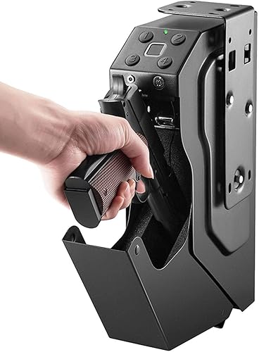 Armadietto per pistola, cassaforte per pistola per impronte digitali, armadietto per pistola per pistola sicuro con serratura a combinazione e chiave di scorta, per soldi/pistola/contanti/gioielli - Honorern