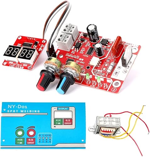 Saldatrice un Punti 9V 40A Corrente Regolabile Pannello di Controllo DIY Funzione di Controllo Tempo e Della Corrente 220V - Honorern