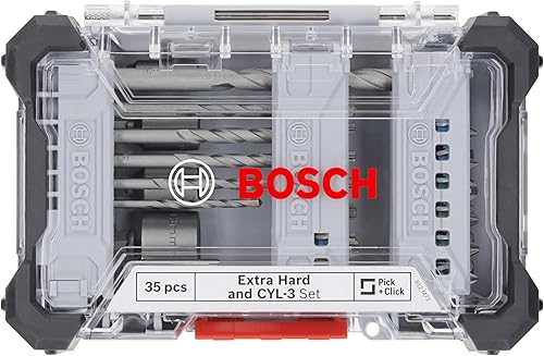 Bosch Set di 35 punte per trapano extra rigide e CYL-3, 35 pezzi (197 x 110,5 mm, accessori professionali, cacciavite, avvitatore a trapano) - Honorern