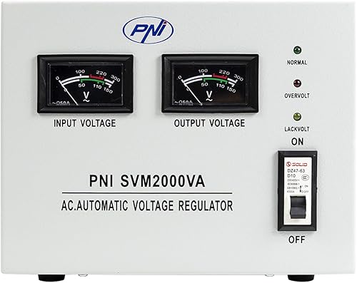 Stabilizzatore di tensione PNI SVM2000VA con servomotore, uscita 1600W, 7,2A, 230V - Honorern