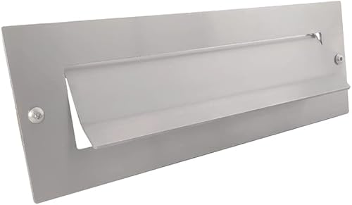 BUCA PER LETTERE BOCCHETTA FERITOIA IN ACCIAIO INOX SATINATO 240-290x100 MM - Honorern