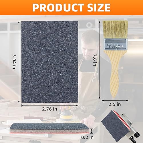 KACNON 20 Pezzi Spugne Abrasive, 2500 Granulometria, lavabili e riutilizzabili, Spugna Abrasiva Legno per il settore automobilistico, modellismo, lucidatura legno, plastica e metallo - Honorern