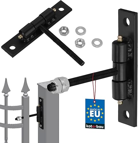 KOTARBAU® - Set di 2 nastri per porta M 16 x 100 mm, regolabili, con cuscinetti a sfera per un facile movimento - Honorern