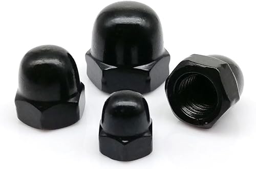 1/5/10 Pezzi M3 M4 M5 M6 M8 M10 M12 304 Superficie in Acciaio Inossidabile Nero Esagonale Tappo ghianda Copertura Decorativa semicerchio Cupola Dado Dadi ciechi Hardware (Size : 10pcs M4) - Honorern