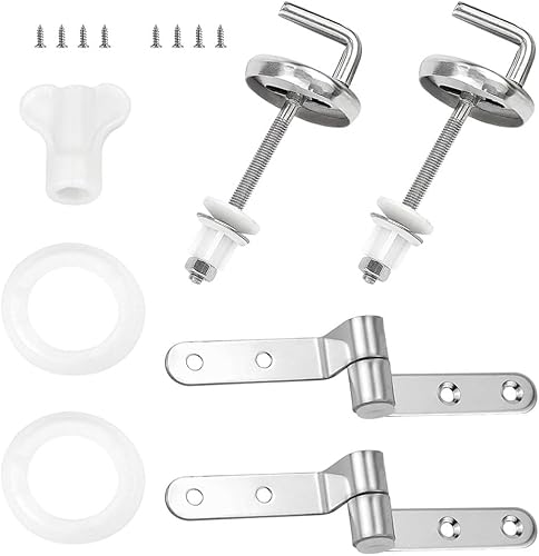 Cerniere per sedile WC di ricambio,1 Paio Cerniera per riparazione sedile WC,fissaggi per WC con cerniera per WC, per la maggior parte degli stili di - Honorern