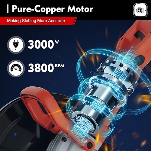 Sega per calcestruzzo, Sega elettrica 3000W Motore in rame puro per essere utilizzato per piastrelle marmo granito legno pietra e cemento - Honorern