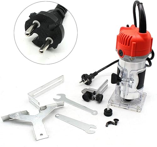 Fresa elettrica verticale da 800 W, 1/4', router in legno, 220 V, fresa palmare portatile per la lavorazione del legno (26 x 15,5 x 13,5 cm) - Honorern