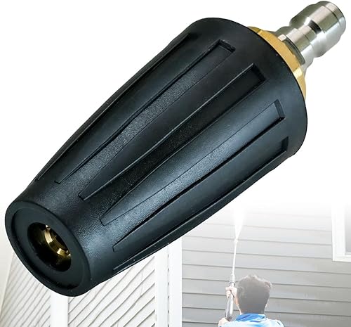 Selyse Ugello girevole per idropulitrice, set di 5 punte, attacco rapido da 1/4', 4000 PSI, ugello turbo rotante, apertura 3,5 - Honorern