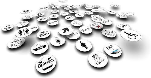 'XXL Targa per porta 'sala server – EDV Schild • Ø 100 mm • alluminio (anodizzato) • porta scudo • pittogramma privato - Honorern