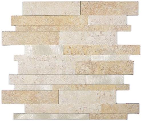 MOS200-36LBG - Bacchette autoadesive per mosaico, effetto pietra, colore oro limstone - Honorern