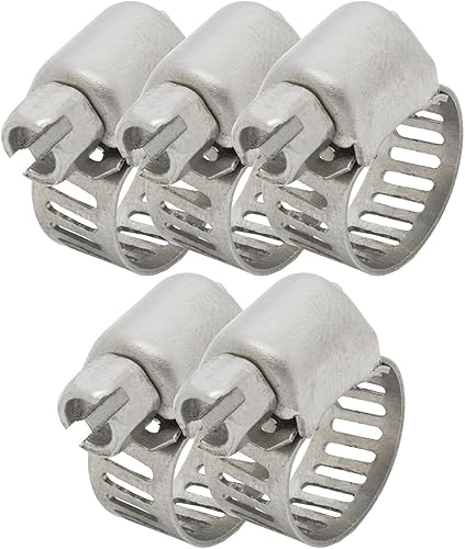 5x 8-12mm fascetta stringitubo in acciaio inox V2A 201 I regolabile per avvitamento I per tubi flessibili lavatrice auto casa giardino - Honorern