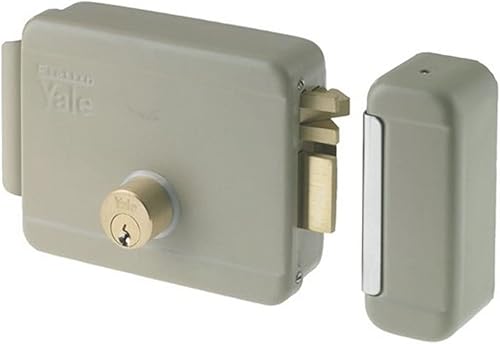 Yale Serratura elettrica da applicare per cancelli Y68000402 mano sinistra, acciaio verniciato, basso voltaggio, entrata 40 mm - Honorern