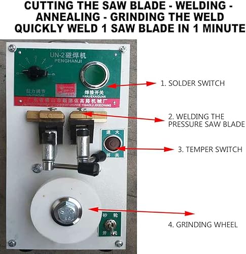 3 in 1 Saldatore Elettrico Sega a Nastro Lama per saldatrice Smerigliatrice Taglierina Lama per Sega a Nastro Saldatore di Testa Rinvenimento 0,6-0,75 mm di Spessore, Sega per - Honorern