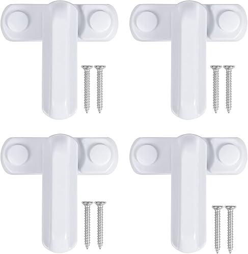 4 Pezzi Jammer Finestra, Sash Jammers Serrature di Sicurezza in Lega di Zinco, Bianco Sicurezza Extra Per Finestra Blocco Con Viti per Varie Porte e Finestre UPVC/PVC e Sicurezza della Casa - Honorern