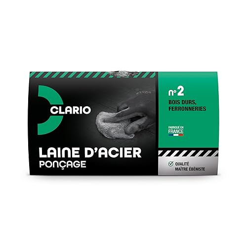 Paglia di ferro n. 2 – Rotolo di lana d'acciaio, 200 g, grado forte, ideale per lavori di levigatura e legno duro - Honorern